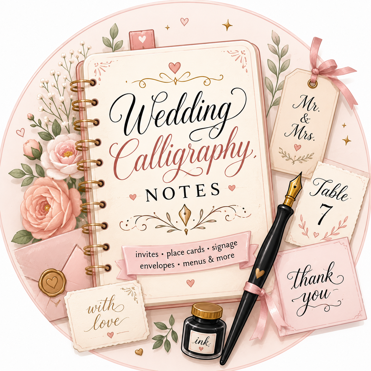 Wedding Calligraphy Notes