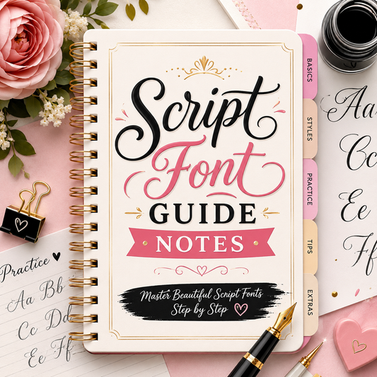 Script Font Guide Notes